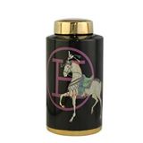 Vitale Horse Yaldız Vazo Siyah Gold 12x12x27 Cm Ak.wlt0705 Renksiz