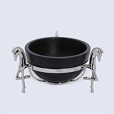 Vitale Metal Ahşap Atlı Kase 25*25*15 Cm