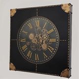 Vitale Metal Kare Çarklı Duvar Saati 80*80*8,5 Cm Çok Renkli