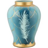 Vitale Plume Mavi Seramik Vazo 35 cm AK.WLT0536