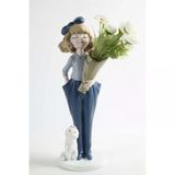 Vitale Polyester Mavi Kız Vazo 48Cm Ak.kz0058