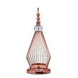 Vitale Prizma Dekoratif Mumluk Bronz 15x14x37 Cm Ak.je0069 Beyaz