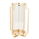 Vitale Saillie Cam Mumluk Gold 25x25x37 Cm Ak.jd0108 Beyaz