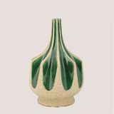 Vitale Seramik Yeşil Krem Summer Vazo 21*21*31 cm