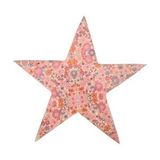 Vitale Şiva Çiçek Desenli Dekoratif Yıldız Pembe 25x4 Cm Ak.fq0017 Renksiz
