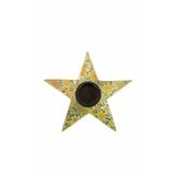 Vitale Şiva Çiçek Desenli Yeşil Yıldız Tealight Obje