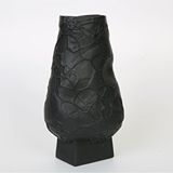Vitale Siyah Dalgalı Vazo 24*22*31 Cm Ak.jm00021 Renksiz