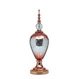 Vitale Sultan Bronz Kapaklı Vazo 24x15x49 Cm Ak.je0036 Çok Renkli