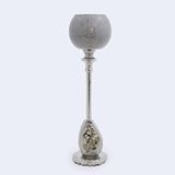 Vitale Tarnıshed Cam Metal Mumluk 11*11 Cm Beyaz