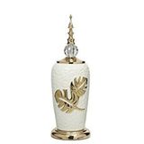 Vitale Yakut Silver Kapaklı Gold Vazo 15x15x43 Cm Ak.je0176 Renksiz