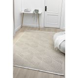 Vitali Home Fizy Beyaz Bej Halı Loop Sisal Halı Modern Dokuma Oturma Odası Salon Halısı 11290B
