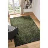 VİTALİHOME Antik Yeşil Halı Yıkanabilir Kaymaz Taban Şönil Kilim Dokuma Pamuk Taban Kilim 10287A
