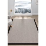 VİTALİHOME Sisal Prime Bej Siyah İskandinav Yıkanabilir Bordürlü Halı Kilim Balkon Teras Koridor Halısı 1147