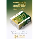 Vitality Nutrition Bromelain Ultimate 750 Mg 2400 GDU/G 60 Tablet ( Yeşil Çay + Biotin + Krom + Piperin)
