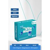 Vitamagne 60 Kapsül Yetişkinler için Magnezyum ve Vitamin - Magnezyum Malat, Magnezyum Sitrat, Magnezyum Bisglisinat, Vitamin B6, Vitamin B12, Vitamin C, Vitamin D3