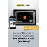 Vitamin 6. Sınıf Fen Bilimleri (e-Ders) | 1478 Yeni Nesil Soru, 1724 Dakika Video | 3D Objeler Dijital Kitap