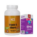 Vitamin Mineral Multivitamin 180 Tablet+Vitamin D3 K2 20 ML