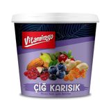 Vitamingo Çiğ Karışık Kuruyemiş ve Kuru Meyve 160 Gram | Badem ve Kaju İçerir, Kabak Çekirdeği Katkılı, Sultaniye Üzümü, Turna Yemişi Kurusu, Yaban Mersini Kurusu