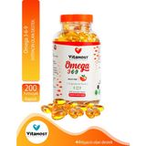 Vitamost Omega 3 - 6 - 9 - 200 Kapsül 1330 mg (Omega3, Fish Oil, Balık Yağı)