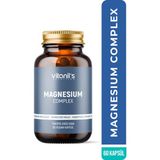 Vitanil's Nutrition Magnezyum Complex (Magnezyum Malat, Taurat, L-Treonat, Sitrat, Bisglisinat, Vitamin B6 ) 60 Kapsül