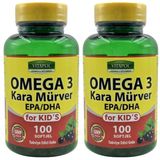 Vitapol Kids Omega 3 Kara Mürver 2x100 Kapsül