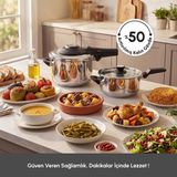 Vitasafe Düdüklü Tencere Seti 4+6 Litre - 51R-Turuncu - 1 L