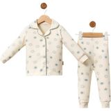 Vitastoretr Güneş Desen Çıt Çıt Düğmeli Bebek Pijama Takımı - 3 - 6 Ay - Mavi - Mavi