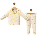 VİTASTORETR Güneş Desen Çıt Çıt Düğmeli Bebek Pijama Takımı - 3 - 6 Ay - Sarı - Sarı