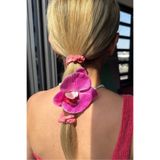 Vitastyle FUŞYA RENK ALOHA ORKİDE PENS VE SİMİT TOKA 3'LÜ SET