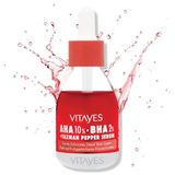 VITAYES AHA%10 BHA%2 Peeling Cilt Serumu - Gözenek Sıkılaştırıcı, Cilt Canlandırıcı, Yeniley