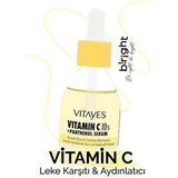 Vitayes C Vitamini %10 Panthenol Serum Leke Karşıtı Tüm Cilt Tipleri İçin Aydınlatıcı 30 ml