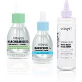 Vitayes Retinol Alternatifi Bakuchiol Serumu, Niacinamide Serumu Cadı Fındığı Tonik Cilt Bakım Seti