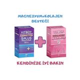 Vitboy Magnezyum 5 Plus 60 Tablet 200mg-Vitboy Hidrolize Kolajen Tip 1,2,3 Prebiyotik 60 Kapsül
