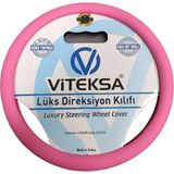 Viteksa Lüks Kokusuz Sert Silikon Direksiyon Kılıfı Pembe