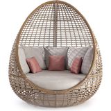 Vitello Faber Bej Rattan Daybed Bahçe Koltuğu - Standart