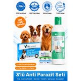Vitexpert Köpek Anti Parazit Avantaj Paketi - Pire Kene Bit Parazit Karşıtı Doğal Şampuan Damla Tablet Seti