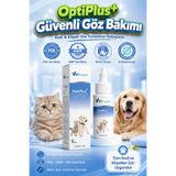 Vitexpert OptiPlus Kedi Köpek Göz Temizleme Solüsyonu Göz Damlası Göz Çevresi Gözyaşı Lekesi Çapak Akıntı Temizleyici Antibakteriyel Hassas Kızarıklık Tahriş Yavru Yetişkin Kısır Enfeksiyon Göz Bakımı Damlası