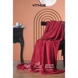 Vithus Wellsoft Tv Battaniyesi Peluş Polar Ultra Yumuşak Battaniye 140X170 cm - Bordo - 140 x 170 cm