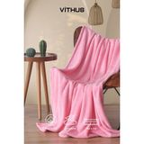 Vithus Wellsoft Tv Battaniyesi Peluş Polar Ultra Yumuşak Battaniye 140X170 cm - Pembe - 140 x 170 cm