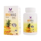 Vitisfera Bromag – Magnezyum Kompleksi ve Bromelain – Magnezyum Sitrat, Malat, Taurat, Vitamin B6 – 60 Tablet