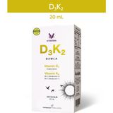 Vitisfera D3K2 Damla - 20 ml - 400 Damla - (1000 Iu D3 & 20 Mcg K2) - %100 Organik Zeytinyağı Bazlı