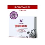 Vitisfera Iron Complex 30 Kapsül- Demir (Bisglisinat), Vitamin C, Folik Asit, B2-B6-B12, Selenyum, Bakır