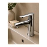 vitkar su armatürleri Kare Elite Mix Banyo Lavabo Bataryası - (Yerli Üretim) - Pirinç Gövde