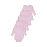 Vitmo 5'li Bebek Uzun Kollu Pamuk Çıtçıtlı Body-pembe Pembe