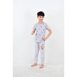 Vitmo Erkek Çocuk Kısa Kollu Pijama Takımı Nota Gri - 1 Yaş