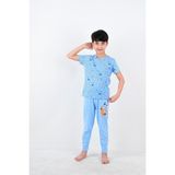 Vitmo Erkek Çocuk Kısa Kollu Pijama Takımı Nota Mavi - 1 Yaş