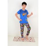 Vitmo Erkek Çocuk Kısa Kollu Pijama Takımı Wow Model Lacivert - 5 Yaş