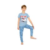 vitmo Erkek Çocuk Kısa Kollu%100 Pamuklu Flight Pijama Takımı Mavi 2-3 Yaş