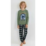 Vitmo Erkek Çocuk Uzun Kollu %100 Pamuklu Pijama Takımı Astro Pilot - Yeşil