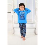 Vitmo Erkek Çocuk Uzun Kollu Pijama Takımı Skate Ninja Mavi - 1 - 2 Yaş